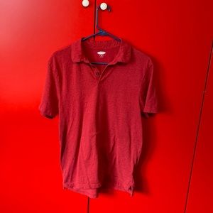 Red soft wash polo